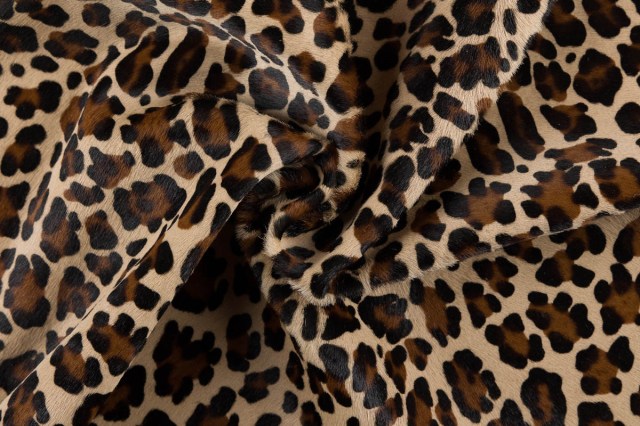 Babycalf stampa leopardo naturale serigrafia